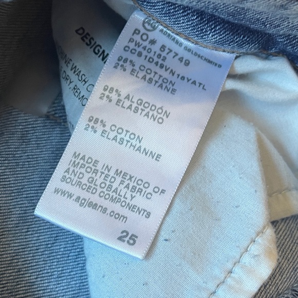 AG SAIGE WIde Leg Crop Blue High Rise Flare Jeans - Picture 3 of 15